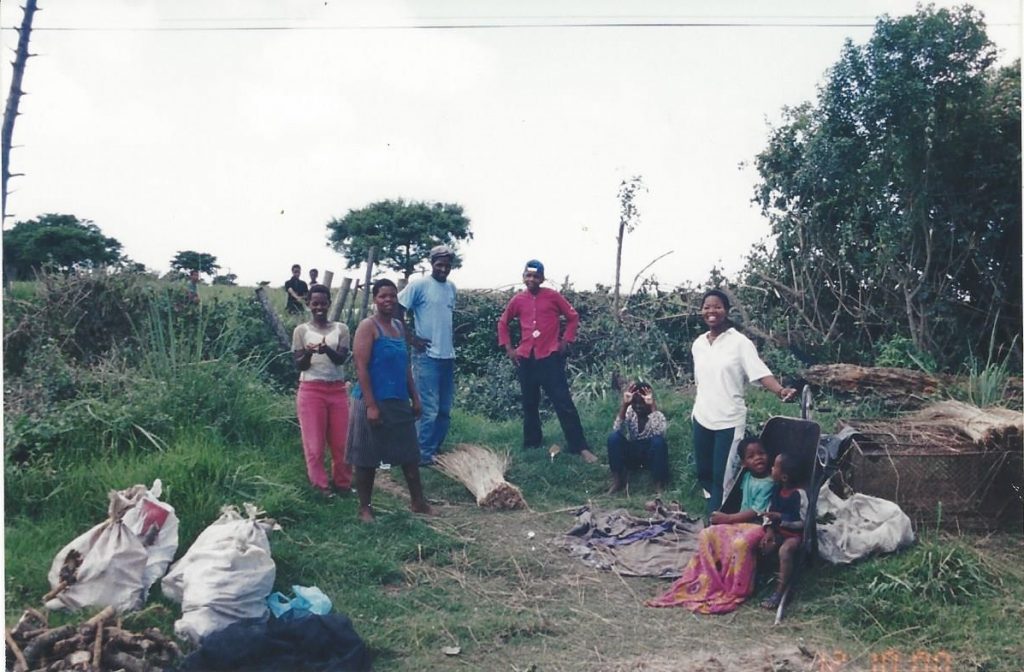 Chrislin African Lodge 20 years ago Thatching with Transkei Locals